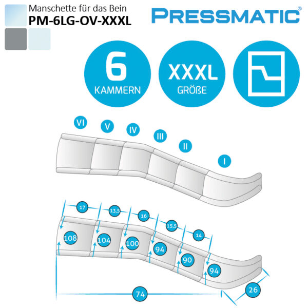 PRESSMATIC PM-6000A Z MANKIETAMI NA NOGI W ROZMIARZE XXXL 3 4251909188061 02de 1