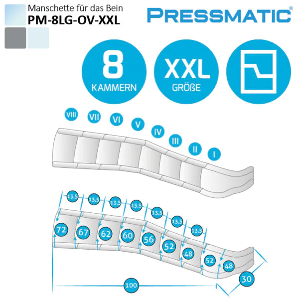 MANKIET UCISKOWY NA NOGĘ PM-8LG-OV-XXL LEG OVERLAPPED ROZMIAR XXL 2 4251909181574 02de